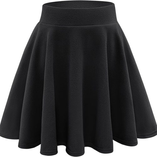 Women's Casual Skort with Shorts Basic Versatile Stretchy Flared Pleated Skater Mini Skirts