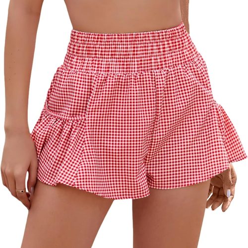 Womens High Waisted Shorts Athletic Running Shorts Workout Gym Quick Dry Flowy Shorts with Pockets