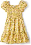 girls Floral Smocked Babydoll Dress